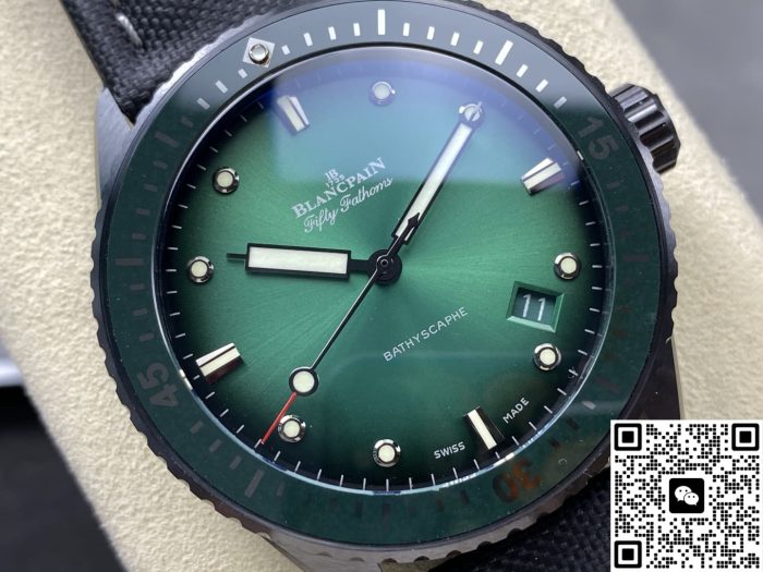 Replica Blancpain Fifty Fathoms 5000-0153-B52A GF Factory Canvas strap - Image 3