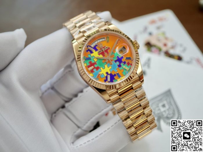 Replica Rolex Day-Date m128235-0063 QH Factory Orange dial - Image 2