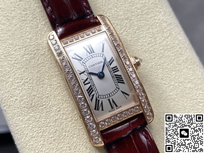 Replica Cartier Tank WJTA0026 8848 Factory Purple red strap - Image 3