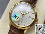 Replica Omega De Ville 424.53.40.20.02.002 N1 Factory Alligator leather strap - Image 16