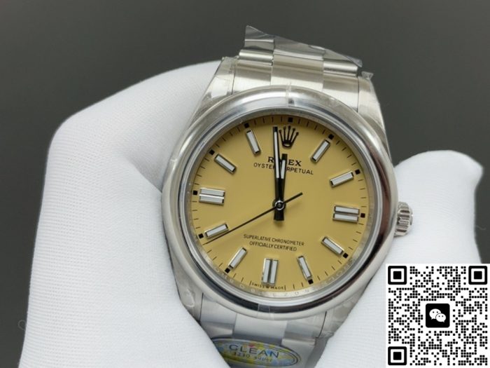Replica Rolex Oyster Perpetual 134300-0007 Clean Factory Yellow dial - Image 3