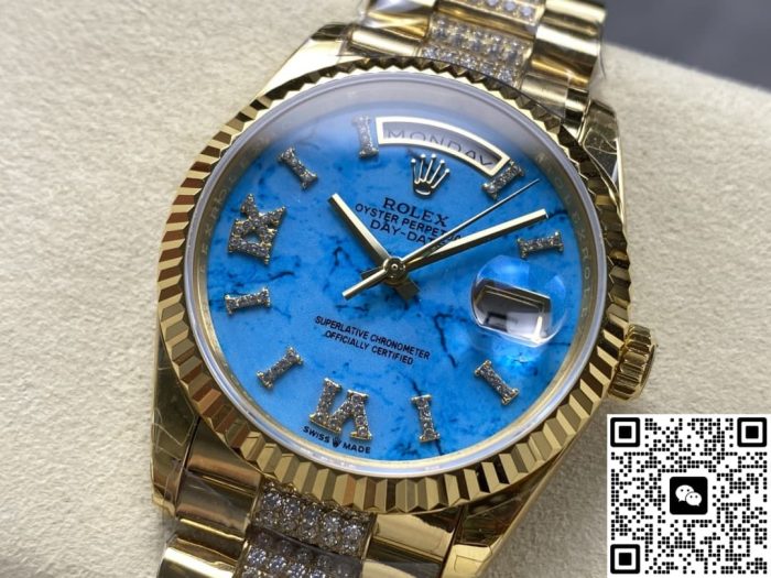 Replica Rolex Day-Date m128238-0072 8+ Factory Blue Dial - Image 4