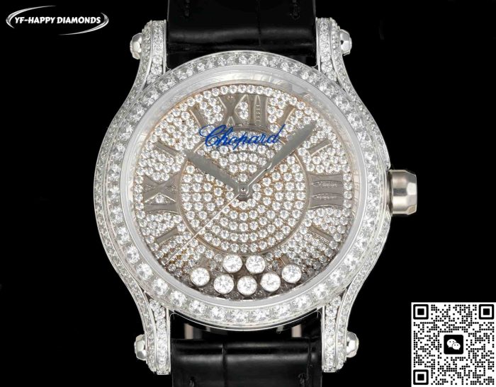 Replica Chopard Happy Sport 274891-1001 YF Factory Black strap - Image 4
