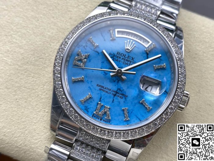 Replica Rolex Day-Date m128349rbr-0032 8+ Factory Big calendar - Image 4