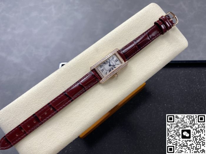 Replica Cartier Tank WJTA0026 8848 Factory Purple red strap - Image 7