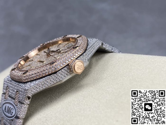 Replica Audemars Piguet Royal Oak 15400OR.021 AMG Factory Diamond dial - Image 5