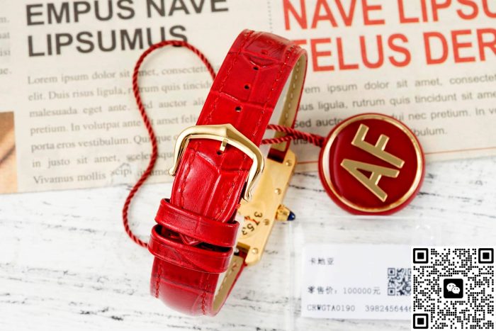 Replica Cartier Tank WGTA0190 AF Factory Burgundy dial - Image 10