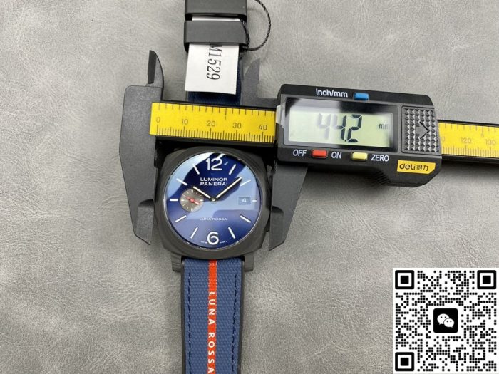 Replica Panerai Lumino Dur PAM01529 VS Factory Blue strap - Image 9