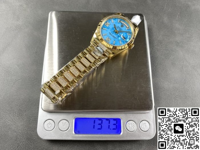 Replica Rolex Day-Date m128238-0072 8+ Factory Blue Dial - Image 10