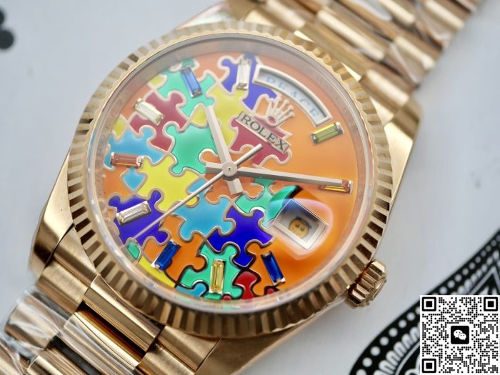 Replica Rolex Day-Date m128235-0063 QH Factory Orange dial - Image 9