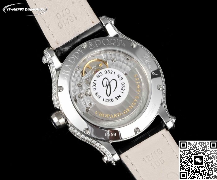 Replica Chopard Happy Sport 274891-1001 YF Factory Black strap - Image 10