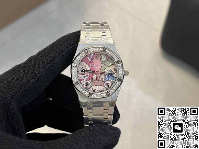 Replica Audemars Piguet Royal Oak Labubu collaboration OMF Factory diamond - Image 2