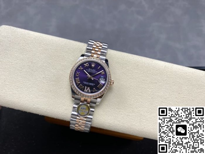 Replica Rolex Datejust m278381rbr-0020 AR Factory Eggplant Purple dial - Image 10