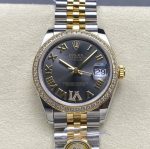 Replica Rolex Datejust m278383rbr-0018 AR Factory Dark grey dial