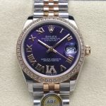 Replica Rolex Datejust m278381rbr-0020 AR Factory Eggplant Purple dial - Image 12