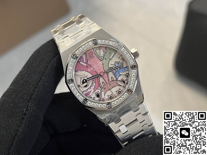 Replica Audemars Piguet Royal Oak Labubu collaboration OMF Factory diamond - Image 6