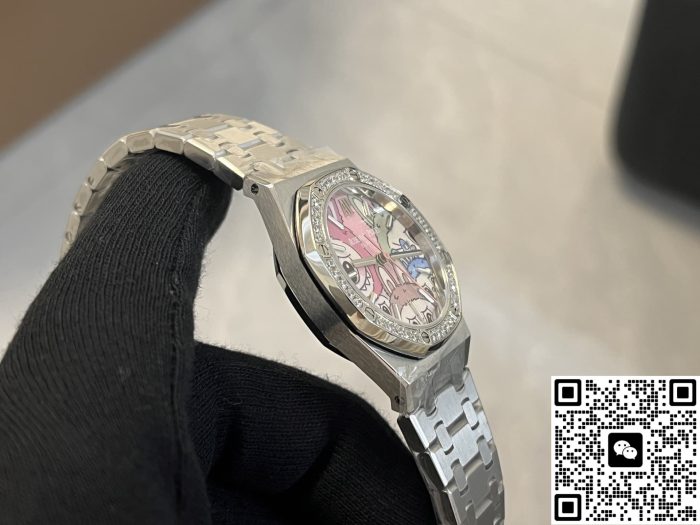 Replica Audemars Piguet Royal Oak Labubu collaboration OMF Factory diamond - Image 4