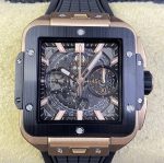 Replica Hublot SQUARE BANG UNICO 821.OM.0180.RX BB Factory Skeleton dial