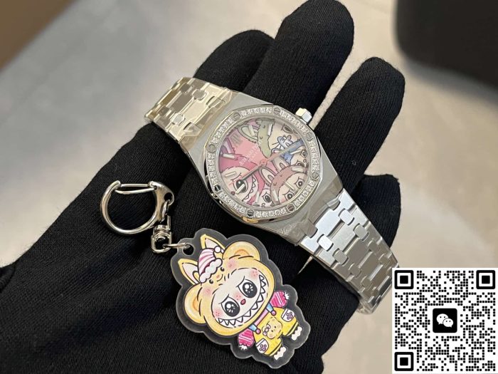 Replica Audemars Piguet Royal Oak Labubu collaboration OMF Factory diamond - Image 8