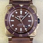 Replica Bell & Ross INSTRUMENTS BR0392-D-BR-BR/SCA BR factory Brown dial - Image 11
