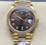 Replica Rolex Day-Date m128348rbr-0007 8+ Factory Square Diamond