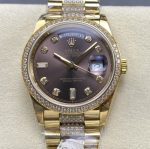 Replica Rolex Day-Date m128348rbr-0007 8+ Factory Square Diamond - Image 13