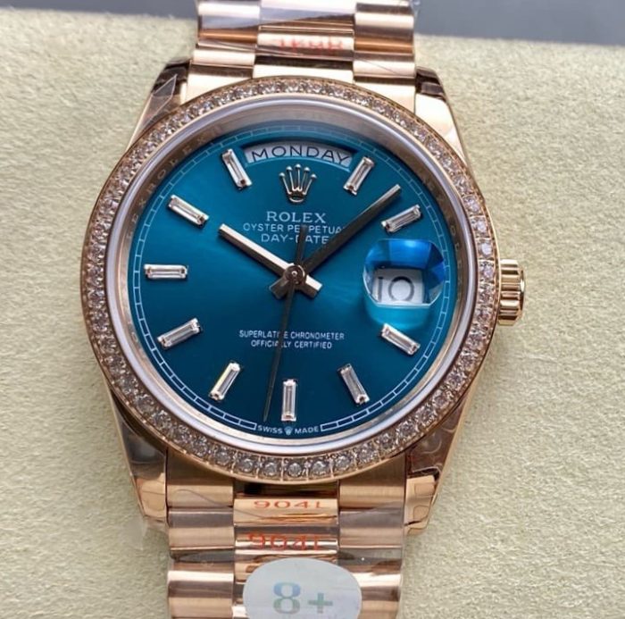 Replica Rolex Day-Date m128345rbr-0083 8+ Factory Rose gold case - Image 1