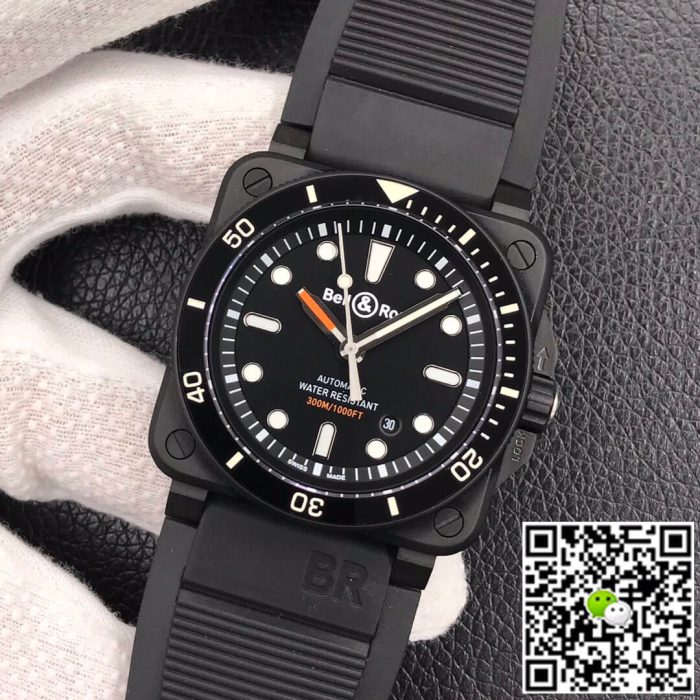 Replica Bell & Ross BR0392-D-BL-CE/SRB Black Strap - Image 4