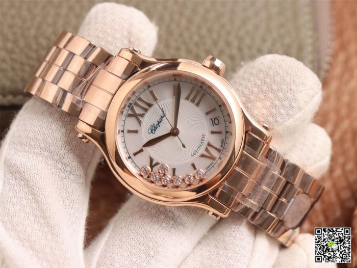 Replica Chopard Happy Sport 274808-5002 YF Factory Rose Gold Case - Image 4