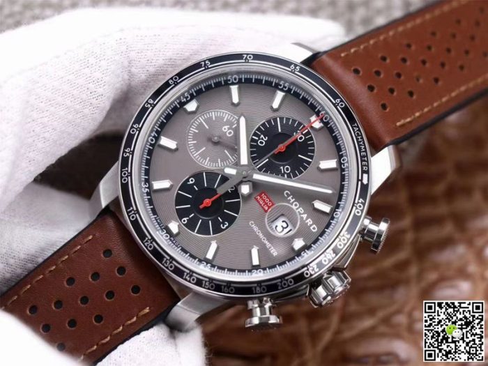 Replica Chopard Classic Racing Mille Miglia GTS Chronograph 168571-3004 V7 Factory Gray Dial - Image 4
