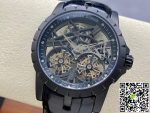 Replica Roger Dubuis Excalibur RDDBEX0364 YS Factory Tourbillon Black Leather Strap - Image 4