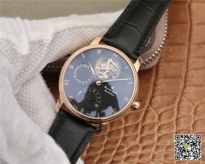 Replica Blancpain Villeret 6025-3642-55B JB Factory Black Strap - Image 4