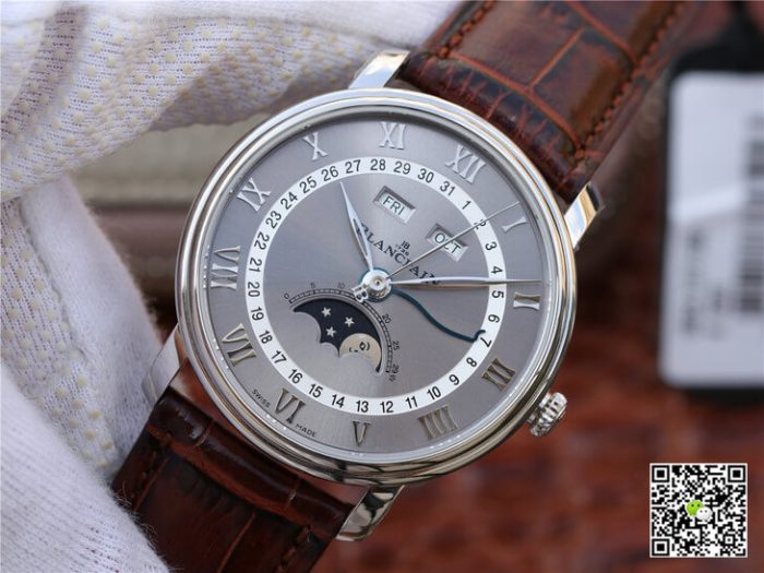 Replica Blancpain Villeret 6654-1113-55B OM Factory Brown Strap - Image 4