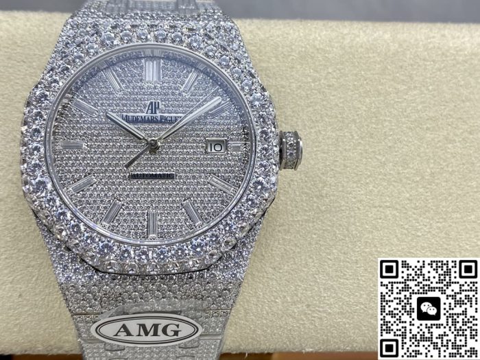 Replica Audemars Piguet Royal Oak 15400ST.012 AMG Factory Diamond strap - Image 2