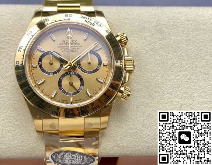 Replica Rolex Cosmograph Daytona m126508-0005 CLEAN Factory Gold strap - Image 2