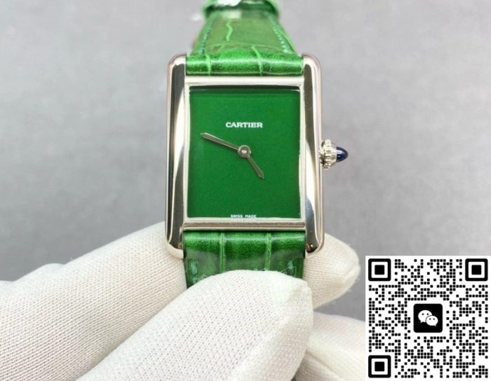 Replica Cartier Tank WSTA0056 F1 Factory Green Dial - Image 2