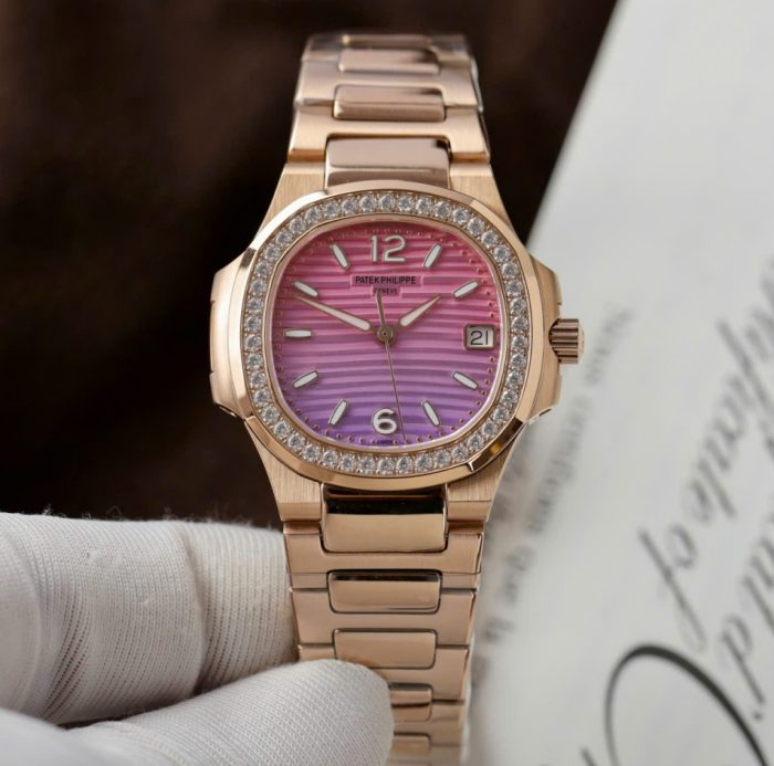 Replica Patek Philippe Nautilus 7010R GR Factory Pink dial - Image 1