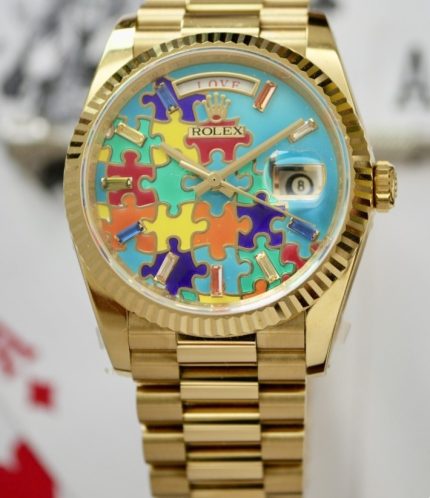 Replica Rolex Day-Date m128238-0106 QH Factory Jigsaw pattern