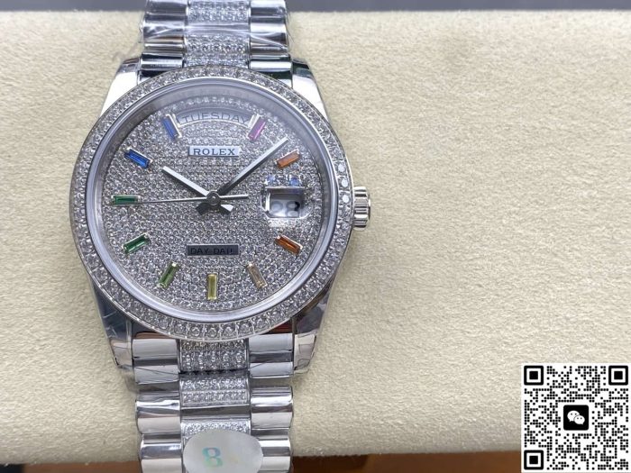 Replica Rolex Day-Date m128349rbr-0012 8+ Factory Pave diamonds - Image 2