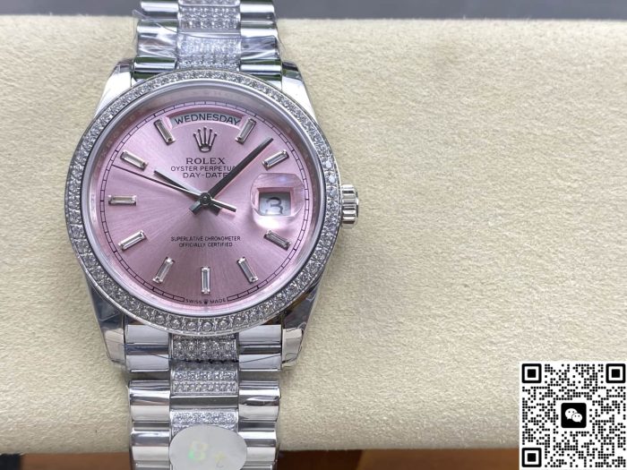 Replica Rolex Day-Date m128349rbr-0054 8+ Factory Diamond bezel - Image 2