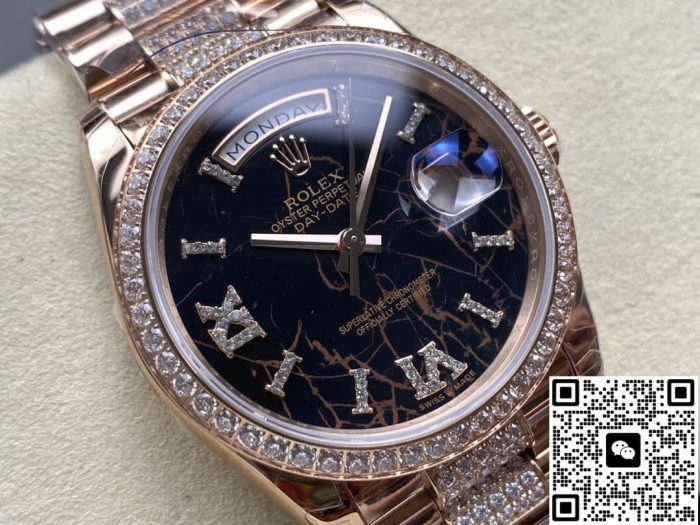 Replica Rolex Day-Date m128345rbr-0045 8+ Factory Hematite Quartz - Image 3