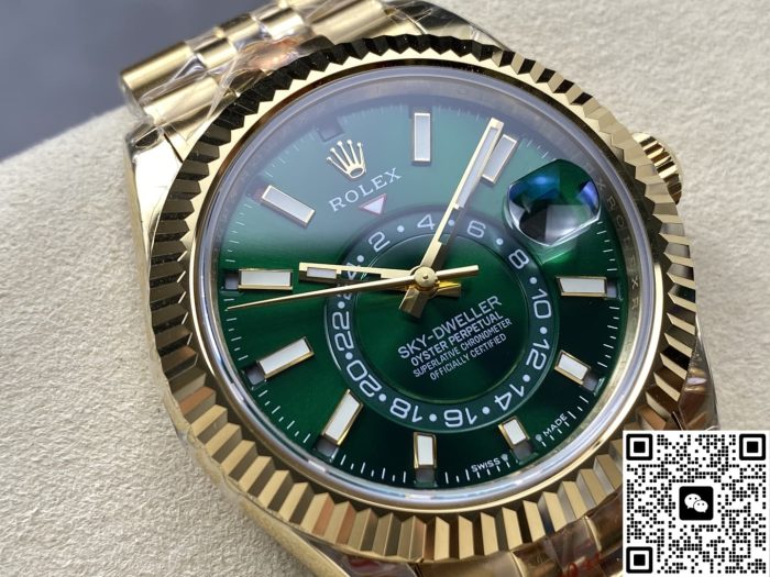 Replica Rolex Sky-Dweller M336938-0008 NOOB Factory Green Dial - Image 3