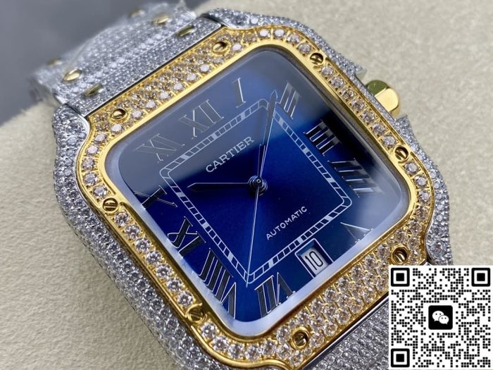 Replica Cartier Santos W2SA0040 AMG Factory Blue Dial - Image 3