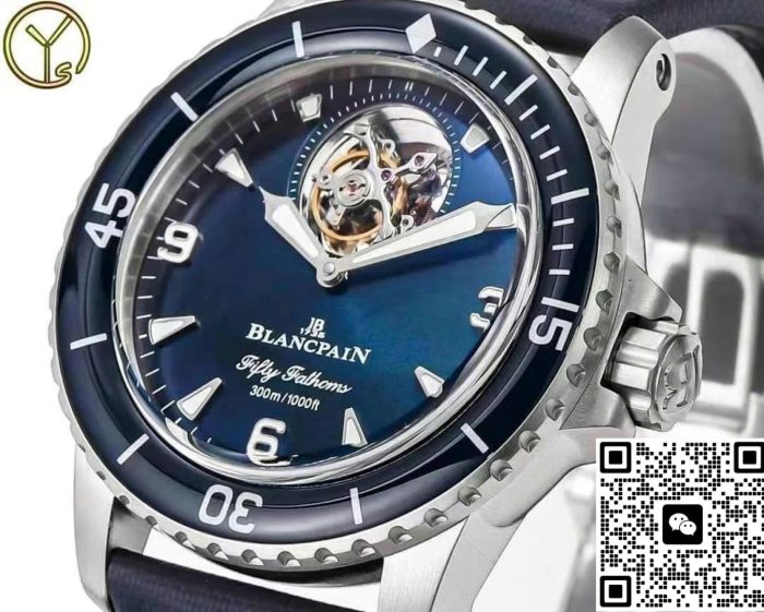 Replica Blancpain Fifty Fathoms 5025-12B40-O52B YS Factory Tourbillon Canvas strap - Image 4