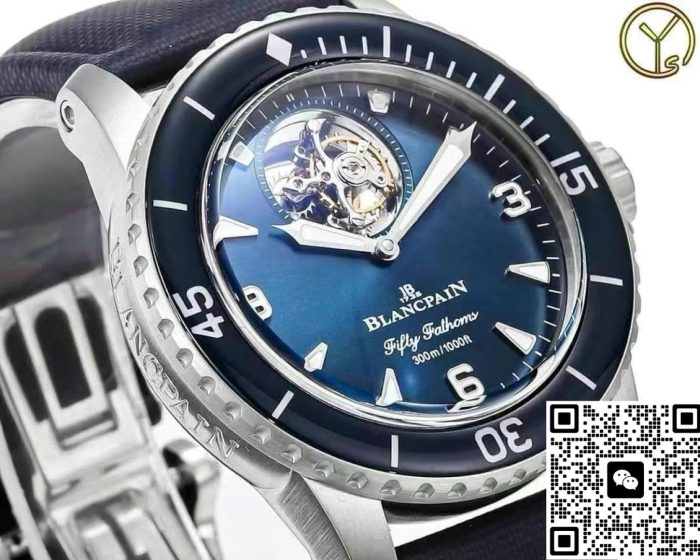 Replica Blancpain Fifty Fathoms 5025-12B40-O52B YS Factory Tourbillon Canvas strap - Image 3