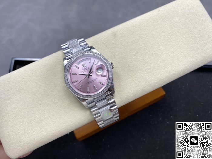 Replica Rolex Day-Date m128349rbr-0054 8+ Factory Diamond bezel - Image 5