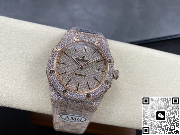Replica Audemars Piguet Royal Oak 15400OR.022 AMG Factory Diamond Strap - Image 4