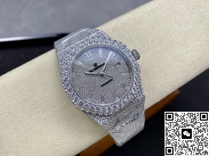 Replica Audemars Piguet Royal Oak 15400ST.012 AMG Factory Diamond strap - Image 7