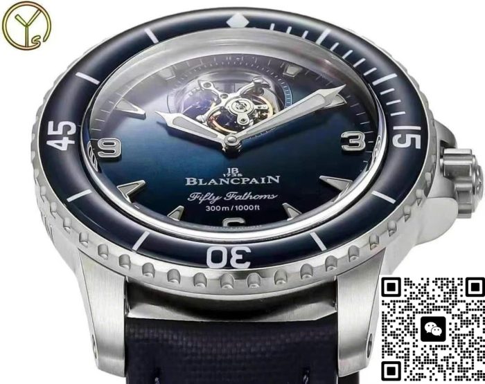 Replica Blancpain Fifty Fathoms 5025-12B40-O52B YS Factory Tourbillon Canvas strap - Image 5
