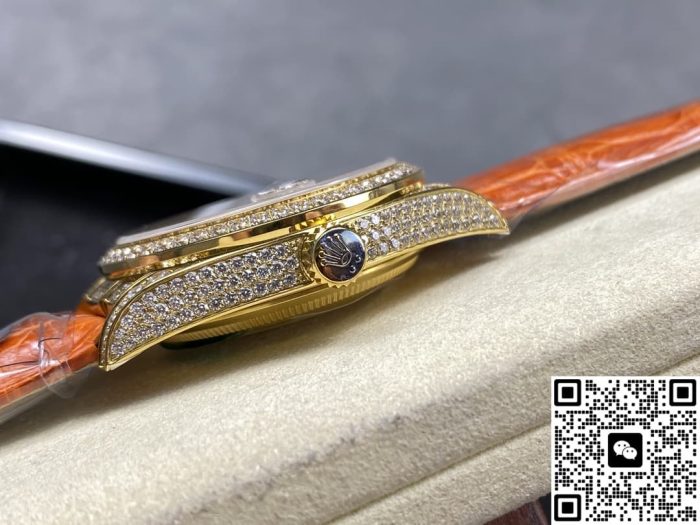 Replica Rolex Oyster Perpetual M128158RBR-0002 8+ Factory Coral strap - Image 8